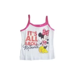Top Canotta Bretellina Maglia Maglietta Senza Manica Bimba Neonato Disney Minnie 3A