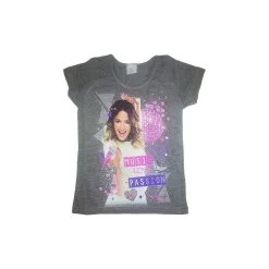 T-shirt Maglia Maglietta Bimba Bambina Disney Violetta Grigio 7A