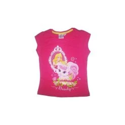 T-shirt Maglia Maglietta Bimba Bambina Disney Principesse Fucsia 5A