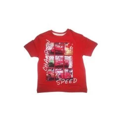 T-shirt Maglia Maglietta Bimbo Bambino Disney Cars Rosso 6A