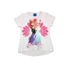 T-shirt Maglia Maglietta Cotone Elastico Bimba Bambina Disney Frozen Bianco 3A