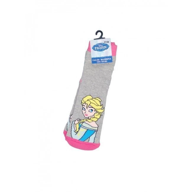 Calza Corta Calzino Antiscivolo Bimba Bambina Disney Frozen Grigio 31-34 1 Calza Corta Calzino Antiscivolo Bimba Bambina Disney Frozen Grigio 31-34