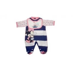 Tuta Tutina Cotone Bimba Neonato Disney Baby Minnie Rosa Blu 1 - 3 Mesi