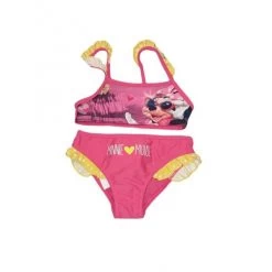 Costumino Costume Da Bagno 2 Pezzi Bikini Bimba Bambina Disney Minnie Fucsia 8A
