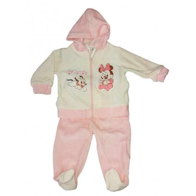Completo 2pz Ciniglia Bimba Neonato Disney Baby Minnie Panna Rosa 6 M 1 Completo 2pz Ciniglia Bimba Neonato Disney Baby Minnie Panna Rosa 6 M