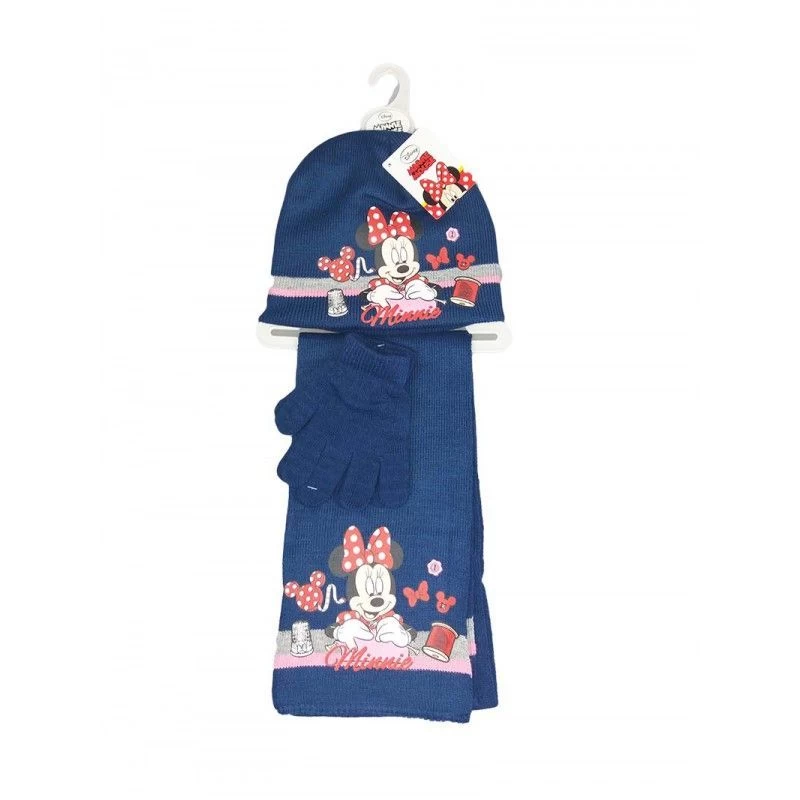 Set 3pz Cappello Cappellino Sciarpa Guanti Bimba Disney Baby Minnie Blu Tg 52 1 Set 3pz Cappello Cappellino Sciarpa Guanti Bimba Disney Baby Minnie Blu Tg 52