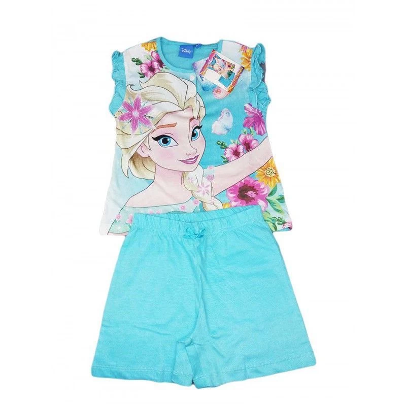Pigiama Maglia Maglietta Pantaloncino Bimba Bambina Disney Frozen Turchese 10A 1 Pigiama Maglia Maglietta Pantaloncino Bimba Bambina Disney Frozen Turchese 10A