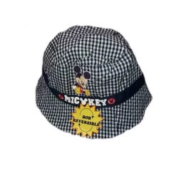 Disney Baby Cappellino Cappello Pescatore Bimbo Neonato Disney Mickey Mouse Blu Reversibile Tg 50