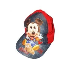 Cappello Berretto Bimbo Disney Baby Mickey Mouse Rosso Tg 50