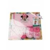 Set Regalo 3pz Bavetta Bavaglino + Cappellino + Scarpine Cotone Bimba Bambina Disney Baby Minnie TU