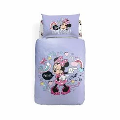 Completo Copripiumino Minnie Bloom Disney Caleffi Per Letto Singolo W179