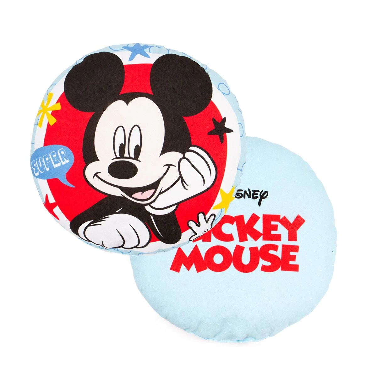 Cuscino Arredo Mickey Mouse Disney Sagomato Stampato Rotondo K243 3 Cuscino Arredo Mickey Mouse Disney Sagomato Stampato Rotondo K243 - immagine 3