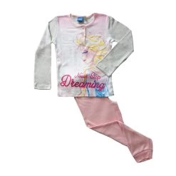 Pigiama Bambina Frozen Disney In Caldo Cotone WD22965 V187 -Bimbi Sconto pigiama bimba frozen disney in caldo cotone wd22965 grigio melange 14