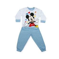 Pigiama Bimbo Topolino Disney In Cotone Da 12 A 30 Mesi WD101758 Y282 -Bimbi Sconto pigiama bimbo in cotone disney baby wd101758 ghiaccio 9