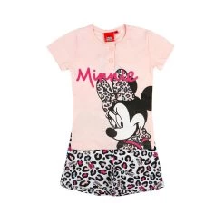 Pigiama Bambina Estivo Miss Minnie Disney In Cotone WD220090 Y722 -Bimbi Sconto pigiama da bambina in cotone disney minnie b2wd220090 confetto 5