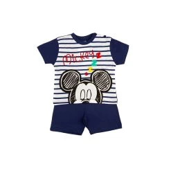 Pigiama Neonato Mickey Mouse Disney In Cotone WD101544 Y742 -Bimbi Sconto pigiama neonato in cotone disney b2wd101544 marine 4