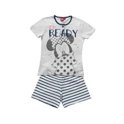 Pigiama Corto Minnie Disney Da Bambina WD22939B - Grigio T256