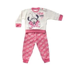 Pigiama Neonata Minnie Disney In Caldo Cotone Da 12 A 30 Mesi WD101354 V408 -Bimbi Sconto pigiamino neonata minnie disney caldo cotone panna 4