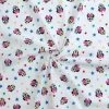 Tessuto Cotone Al Metro Minnie Disney Altezza 150 Cm Bianco W333